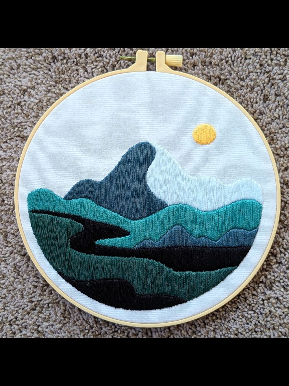 Artisan Embroidery Wall Art Mountains 🏔️ - Picture 3 of 3